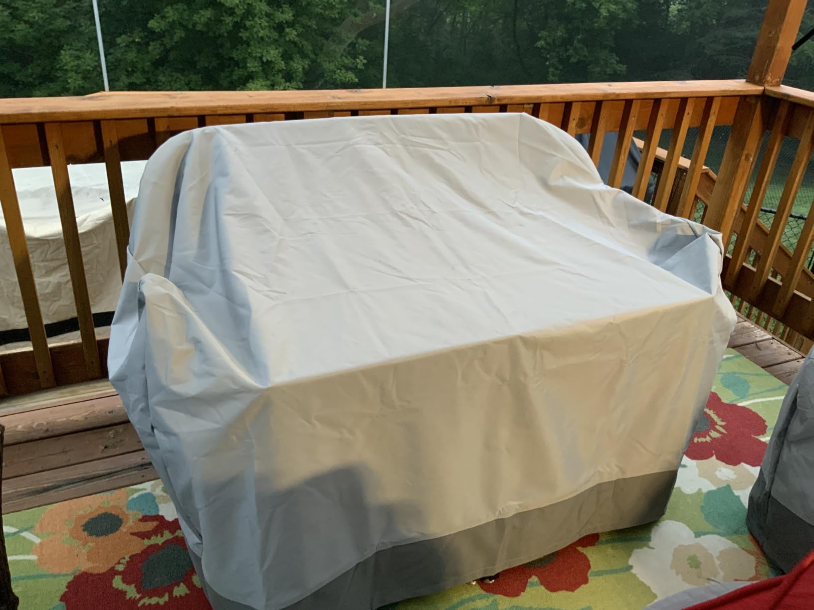 GORILLA GRIP Waterproof Outdoor Patio Sofa Cover, 80 Inch, Silver customer photo 1