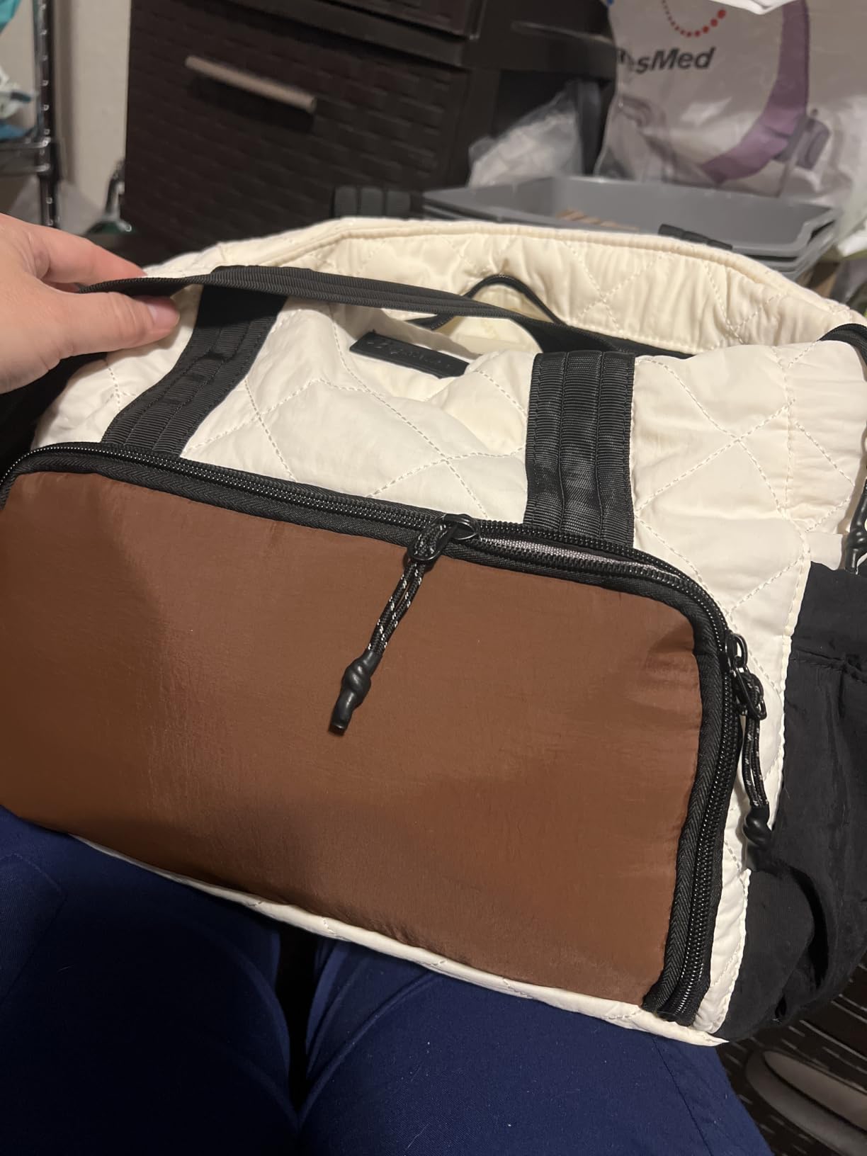 LOVEVOOK Laptop Bag for Women, 15.6 Inch Work Bags for Women, Vintage Leather Laptop Tote Bag, Waterproof Computer Bags with Clutch Purse, Large Capacity Briefcase, Business Office Handbag for Work customer photo 2