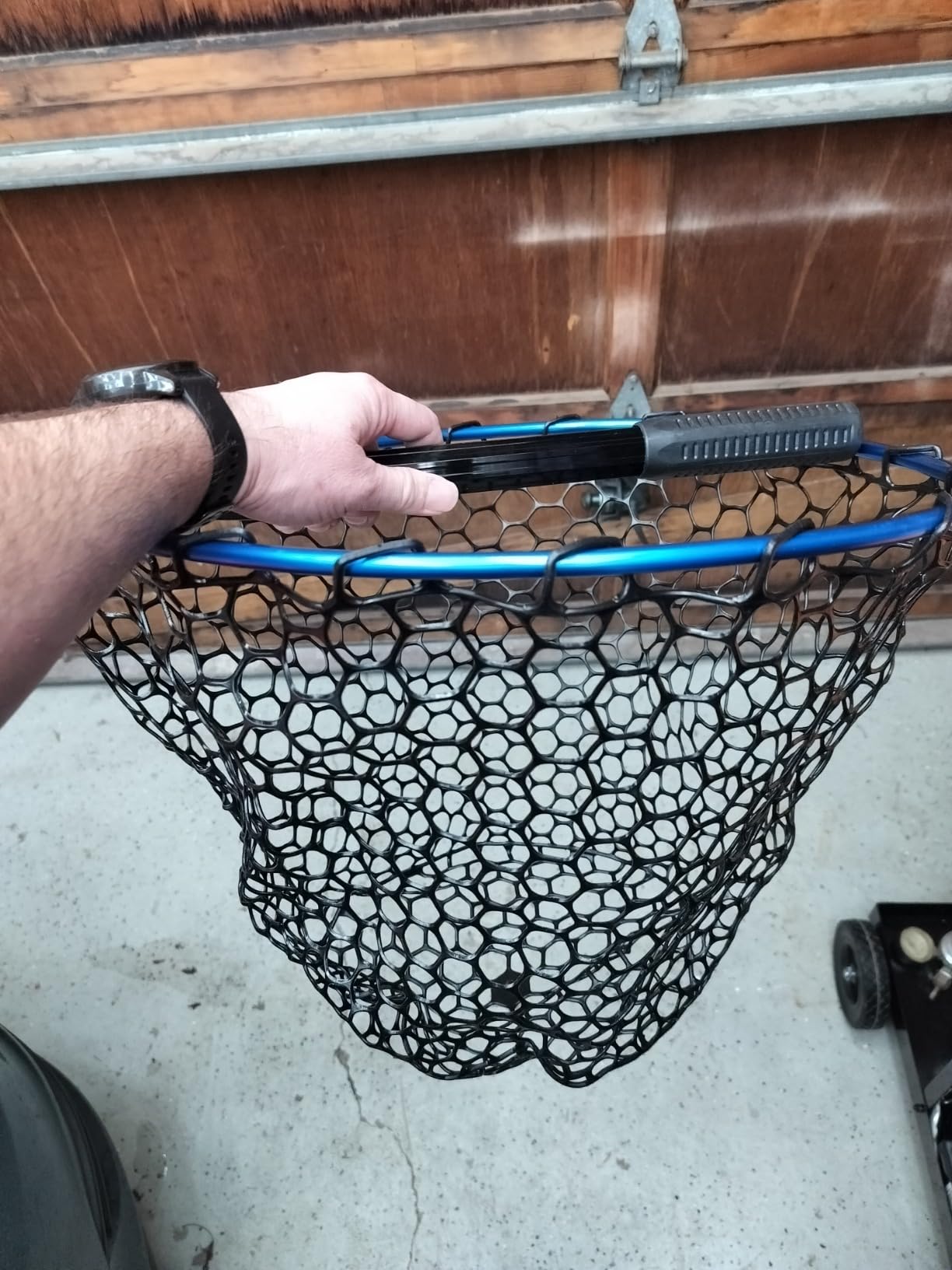 Telescoping Metal Lock Fishing Net Blue Aluminum Alloy Rubber Fish Net - Adjustable Length Lightweight Foldable Large Fishing Net with Handle Collapsible Extendable Fishing Accessories customer photo 1