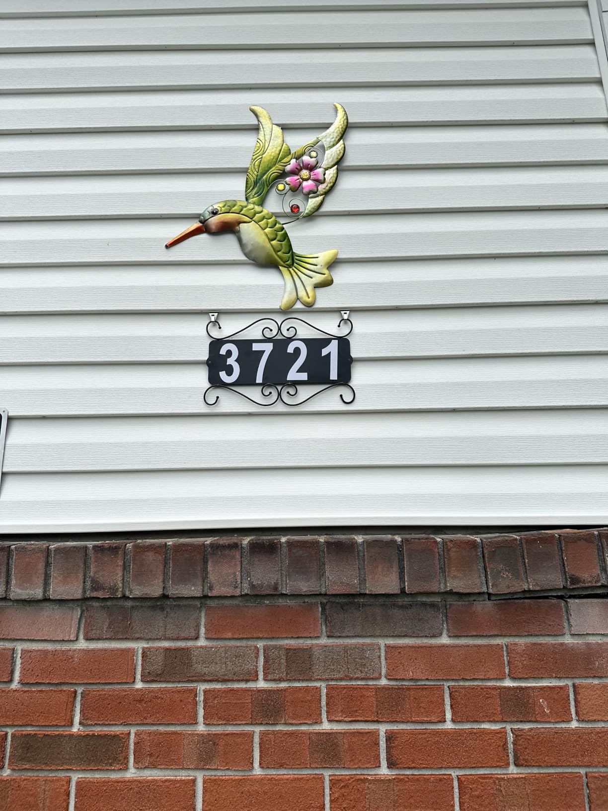 Metal Address Plaque, Address House Number, Waterproof | Horizontal & Vertical Mounted Address Sign for Home Office Street Driveway Yard Mailbox customer photo 2