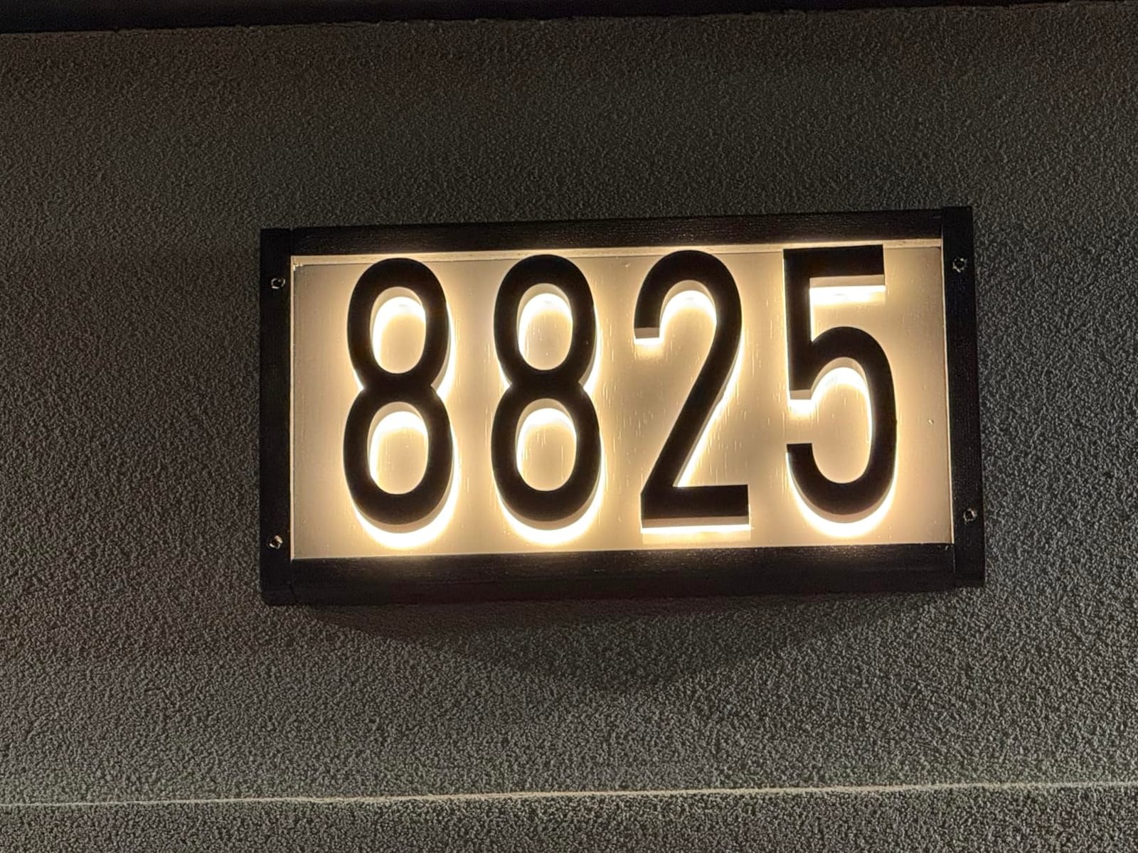 ROCEEI 6 Inch Backlit LED House Number Stainless Steel Waterproof 12V, Modern Lighted Address Sign for Outdoor, Low Voltage Safe, Weatherproof customer photo 2