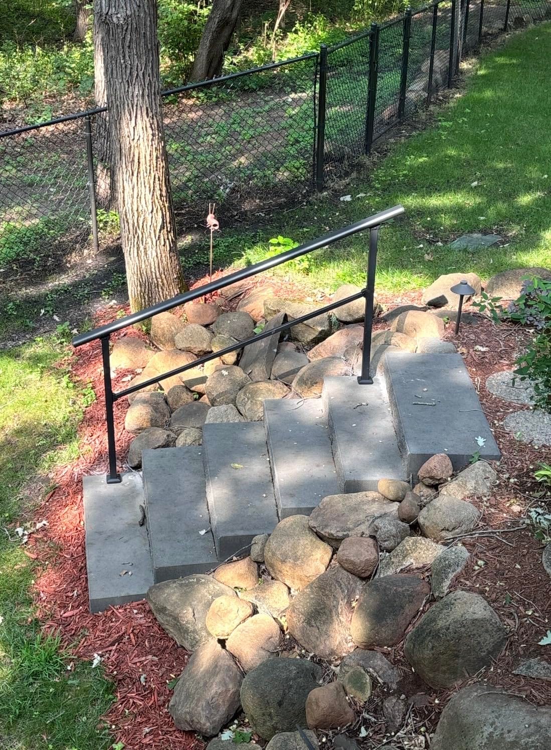 DIYHD 7 Step Handrail, Black Iron Stair Railing, Outdoor Indoor, 2 Pack | Black Powder Coated Rust Protection, Ideal for outdoor porch, Deck, Indoor stairways, Heavy Duty Carbon Steel Construction customer photo 2