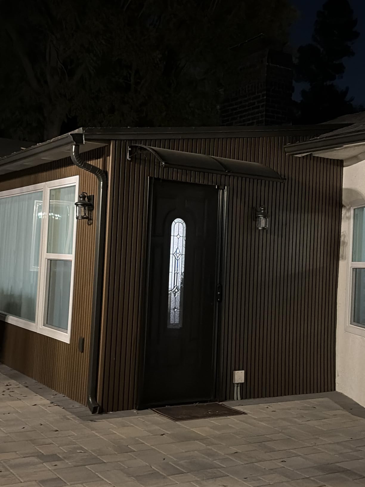 Awning for Door Entrance, Window Awnings Exterior with Aluminum Bracket Polycarbonate Board, Patio Balcony Porch, UV Rain Snow Protection Gray 60x100cm/24x39in customer photo 2