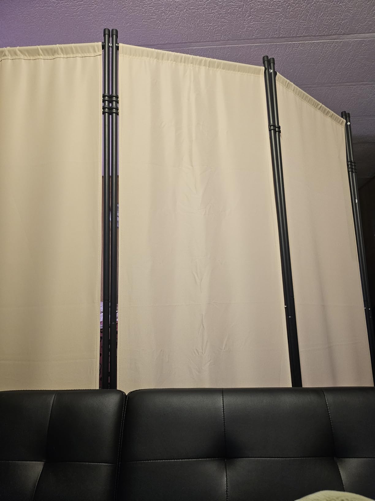 VEVOR Room Divider, 6 Panel Room Divider, Folding Privacy Screen and Portable Partition Divider for Room Separation, Freestanding Room Partitions for Office, Bedroom, Study, Beige customer photo 1