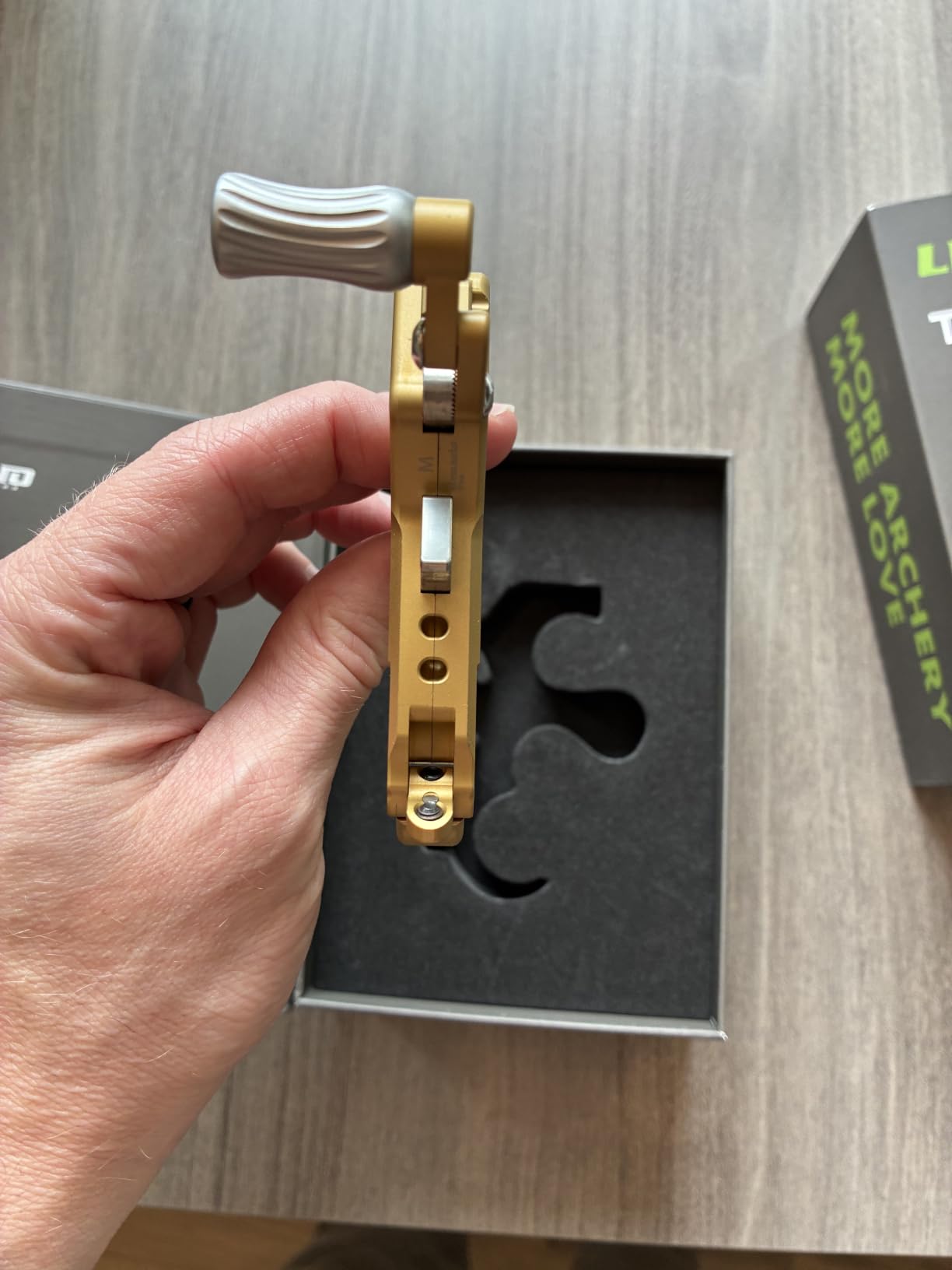 LWANO 3-4 Finger Thumb Trigger Release Aid for Compound Bow | Adjustable thumb trigger, CNC machined aluminum alloy, 3-4 finger compatible for compound bow hunting archery training customer photo 2