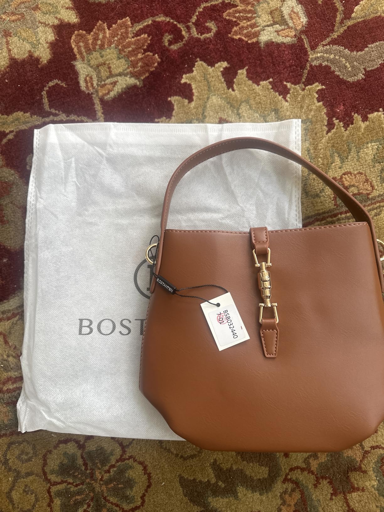 BOSTANTEN Small Bucket Bag Crossbody Purse Designer Handbag customer photo 1