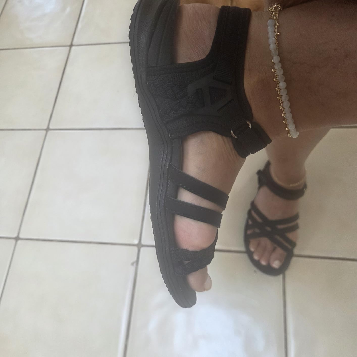 UBFEN Womens Hiking Sandals with Comfortable Arch Support customer photo 1