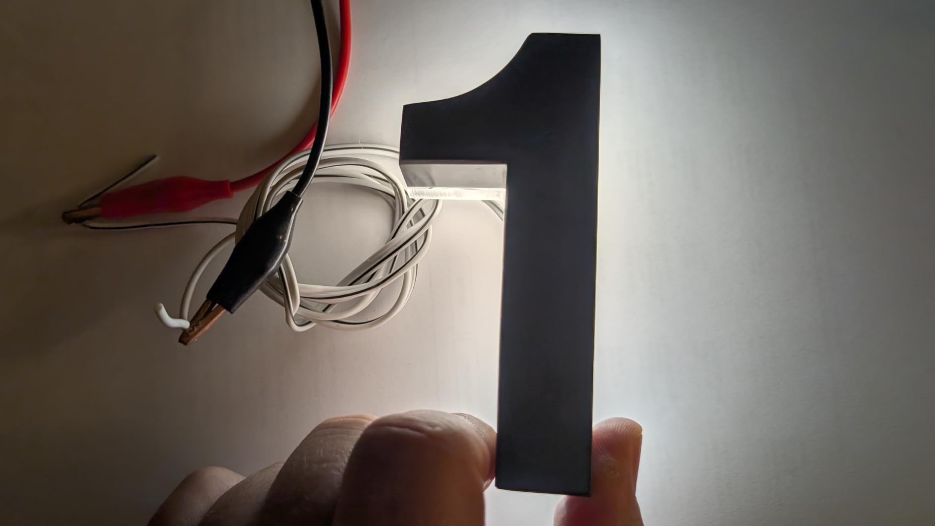 4 Inch Backlit LED House Numbers for Outside Light Up Address Number, 304 Stainless Steel and Acrylic customer photo 1
