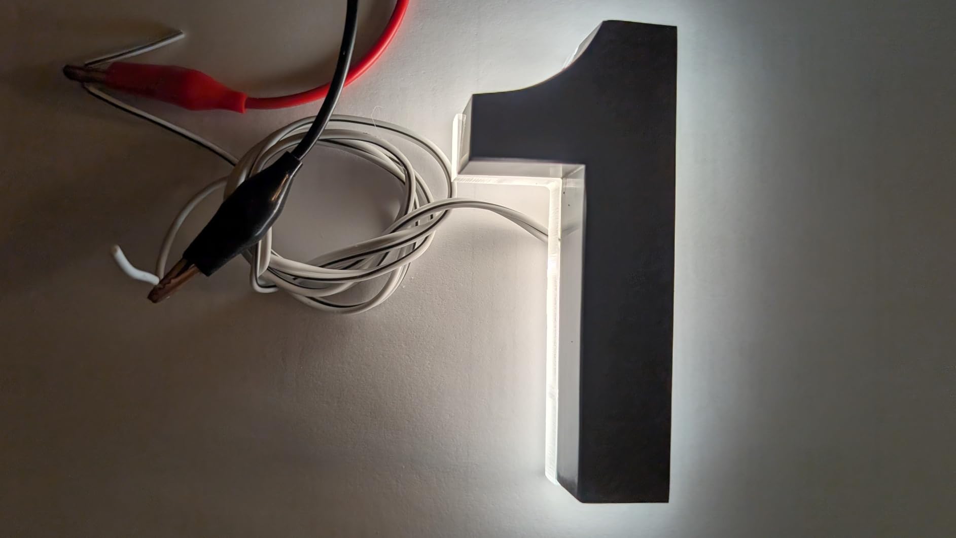 4 Inch Backlit LED House Numbers for Outside Light Up Address Number, 304 Stainless Steel and Acrylic customer photo 2