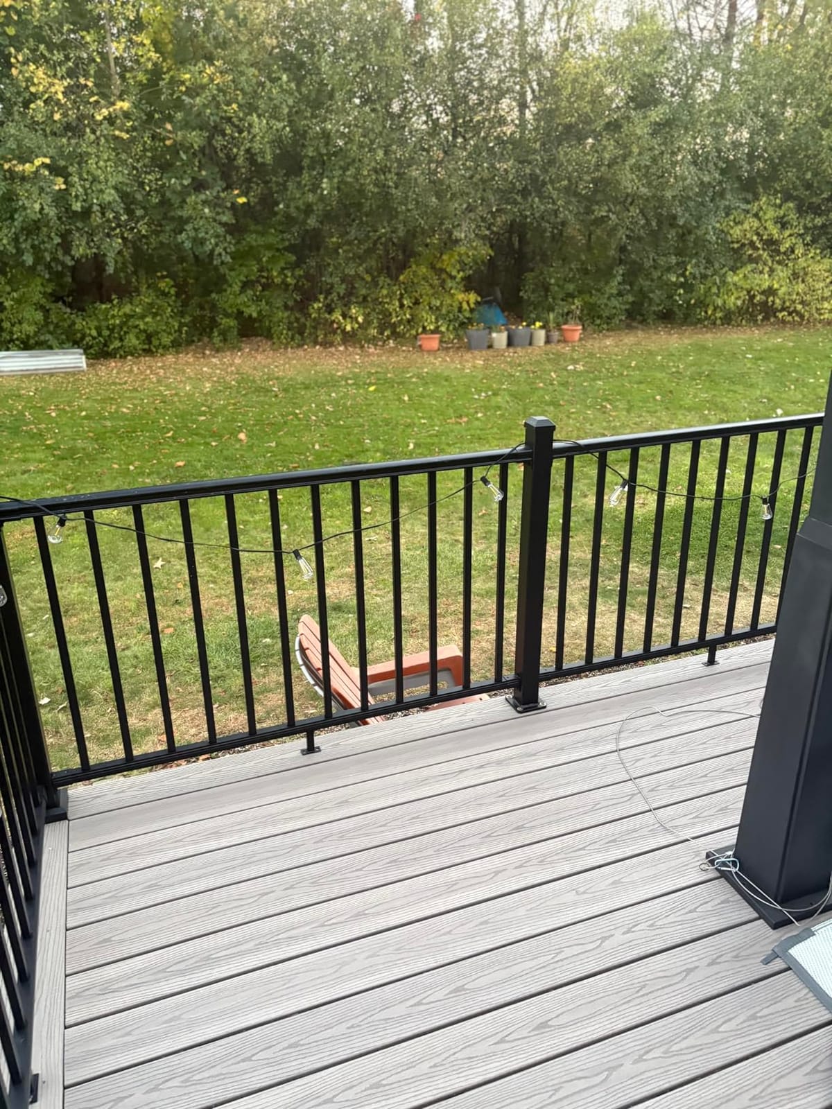Egadis 4 Pack 36 in x 6 ft Modular Aluminum Porch and Deck Railing Kit | Pioneer in Modular Aluminum Railing Kit, ASTM Certified, Textured AAMA2604 Finish for Deck, Porch & Balcony (4 Post, 4 Panel) customer photo 1