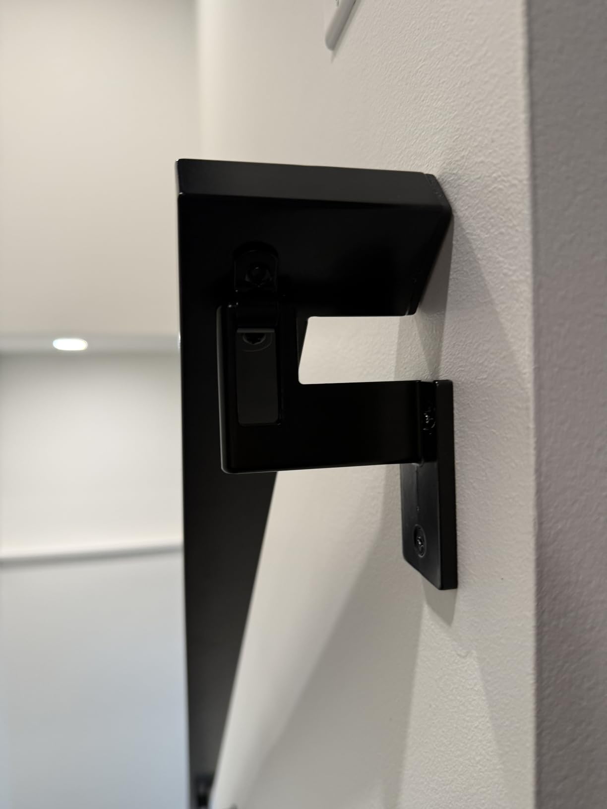 Modern Aluminum Handrail Complete DIY Kit - Matte Black with Adjustable Wall Mount Brackets Included (8' Length) customer photo 1