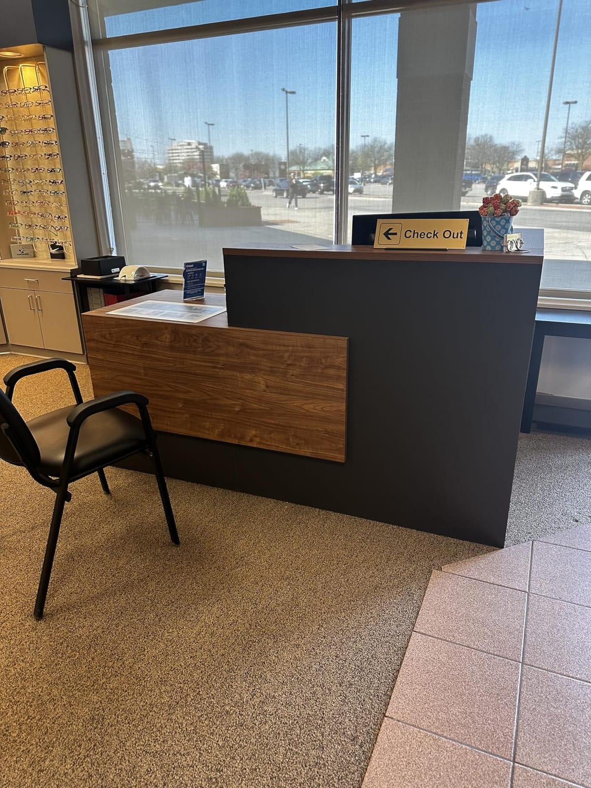 Reception Desk with Counter, L Shaped Reception Counter | Commercial Front Desk for Office, Church, Lobby, Salon and Clinic, with Private Storage Space and 1-Inch Thick Boards customer photo 1