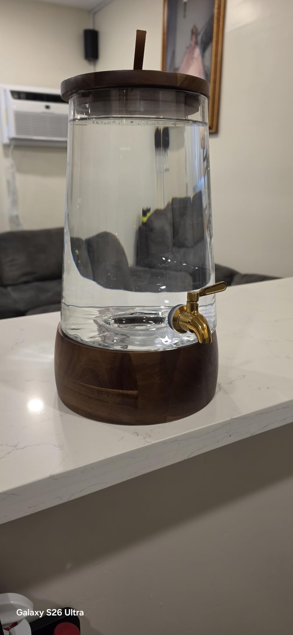 FOODLE Glass Drink Dispenser with Spigot - Beverage Dispenser with Stand customer photo 2