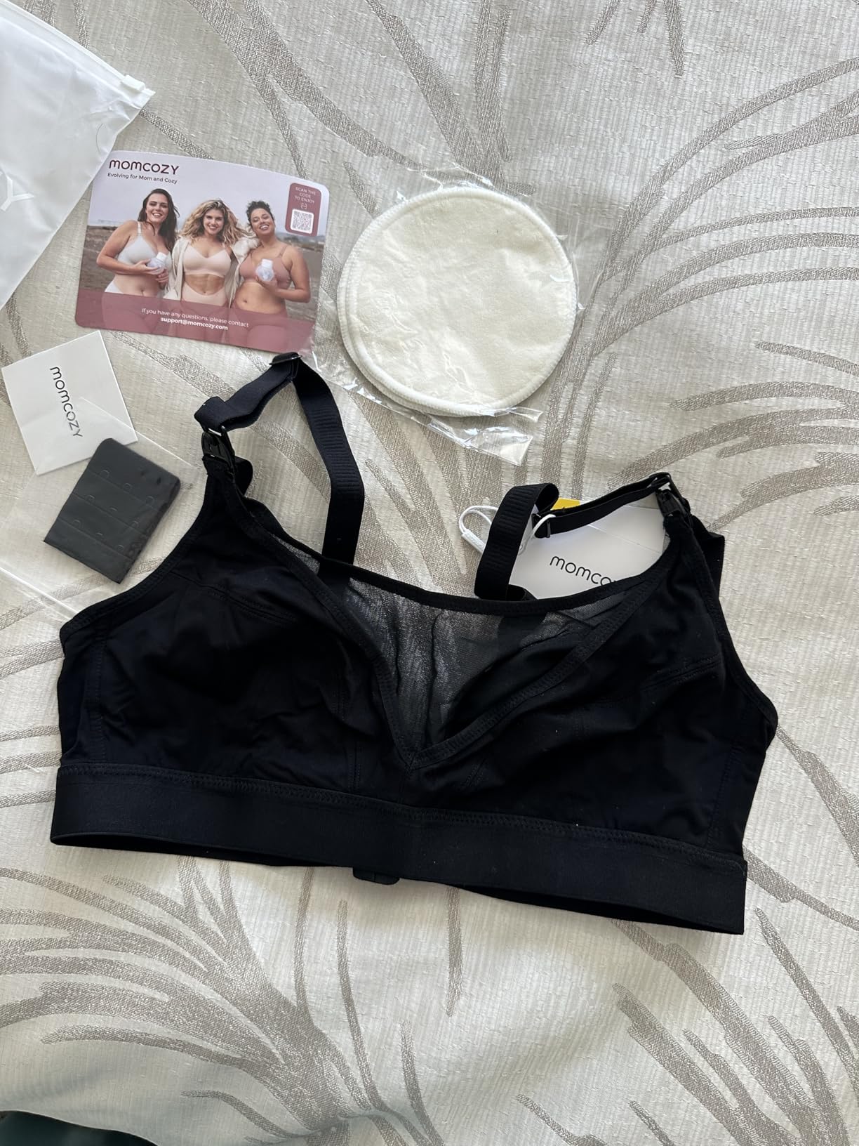 Momcozy Mesh Pumping Bra Hands Free, Plus Size Nursing Bras for Pumping customer photo 2