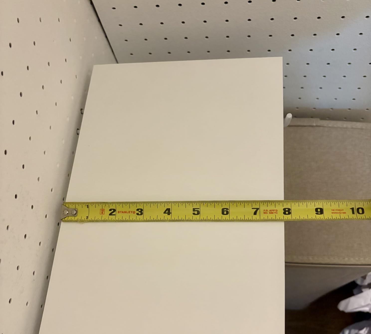 White Pegboard Shelf Set, 4 pcs, 8