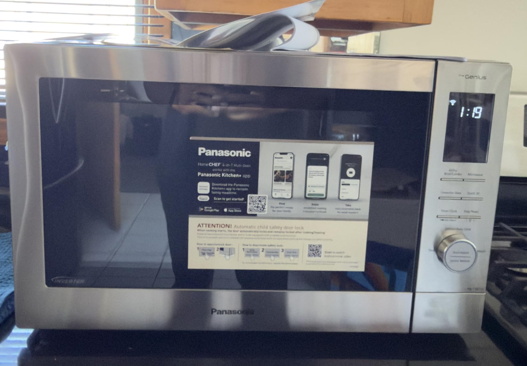 Panasonic HomeChef 4-in-1 Countertop Microwave Air Fryer Combo, Time-Saving 20 Presets + App-Linked Recipes, 1000W 1.2 cu ft Inverter Multi Oven & Convection Tech – NN-CV87QS Stainless Steel customer photo 2