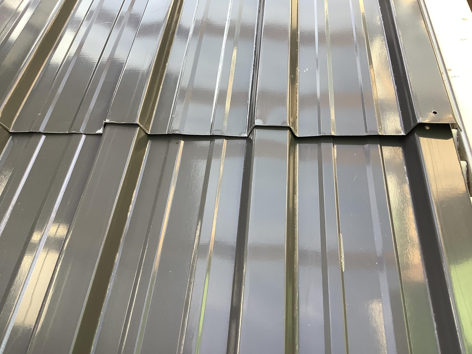 Metal Roof Panels 10 pcs 50 ft² Gray Galvanized Steel Panels Metal Corrugated Tin Roofing Panels Gazebo Top Cover Heavy Duty Gray Roof Suitable for Garages,Sheds, Stables and Mobile Homes customer photo 2