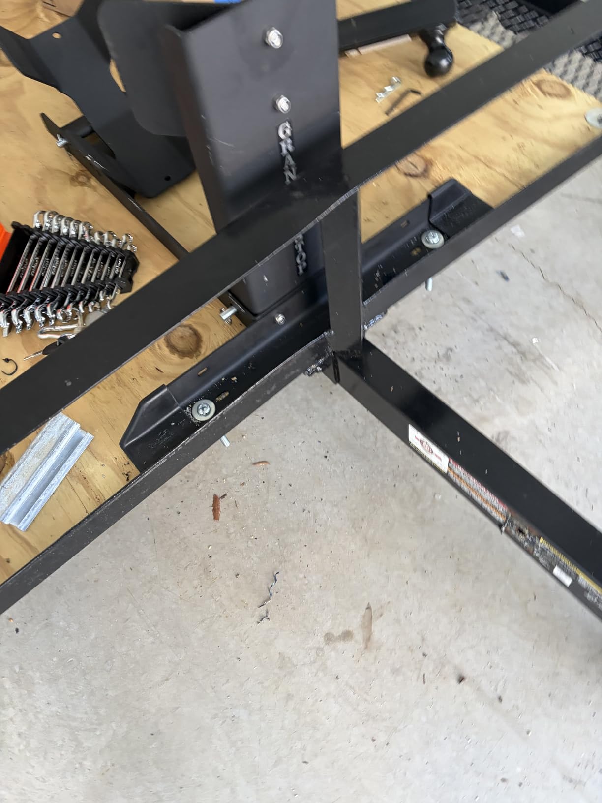 GRAND PITSTOP Universal Wheel Chock for Motorcycle Stand for Trailer Completely Adjustable Detachable Foldable Wheel Chock (Black V-1) customer photo 1