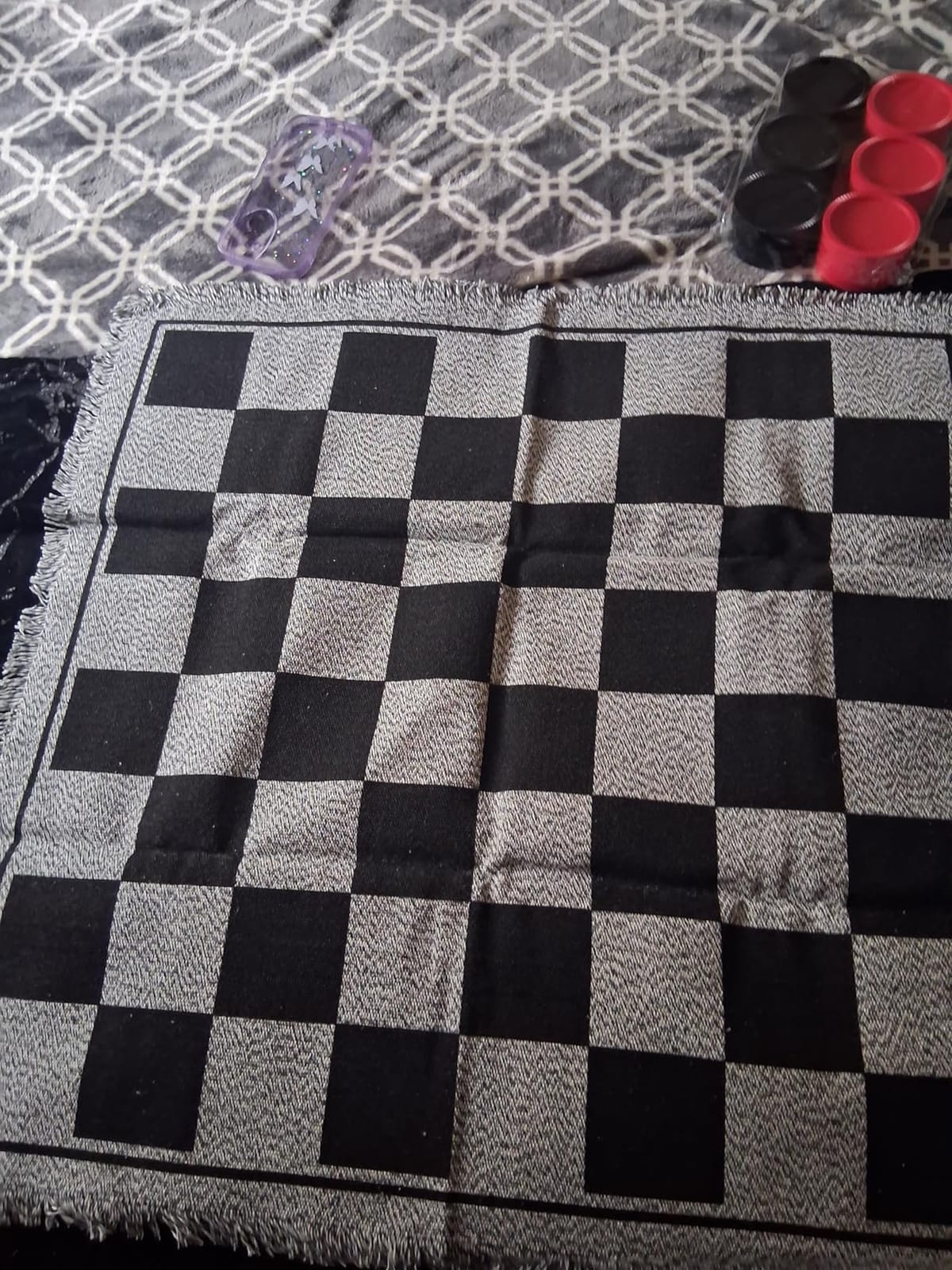 Elbow Room Giant Checkers Set - 3-in-1 with Reversible Mat - Ages 6+ customer photo 1