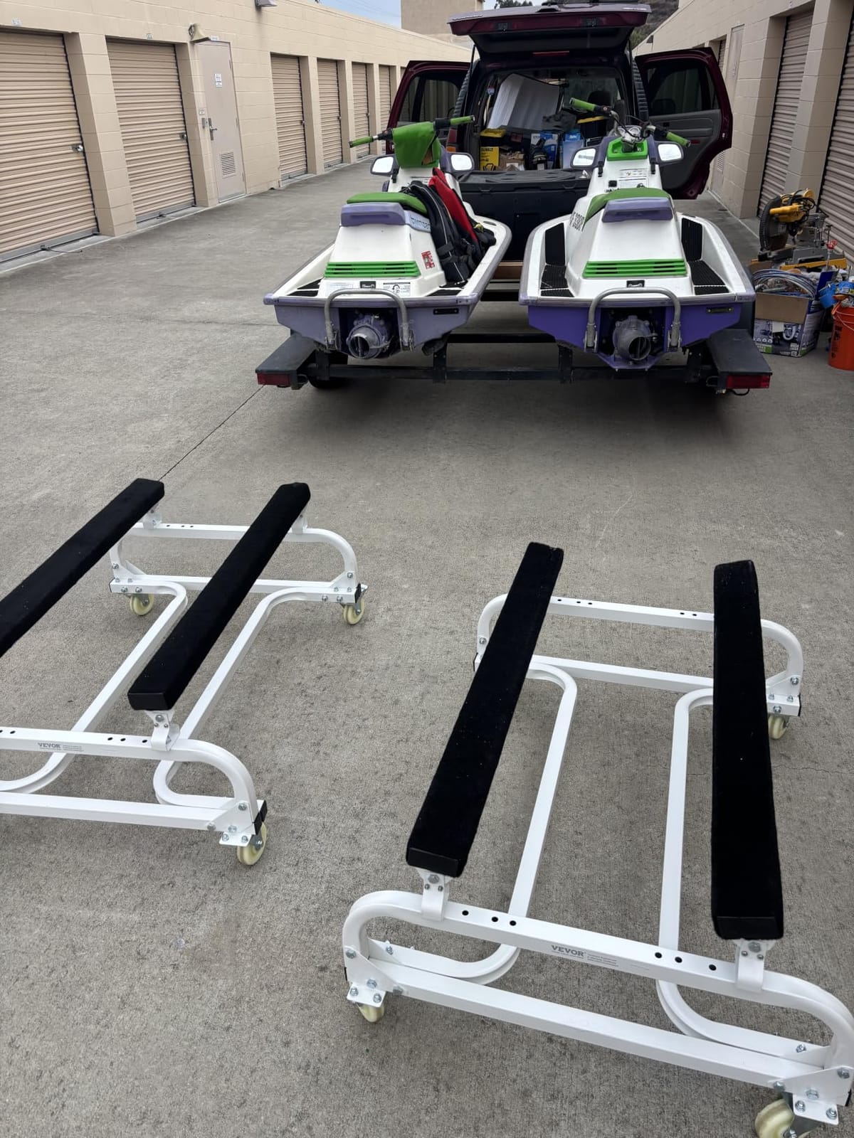VEVOR Watercraft PWC Dolly, 1800 lbs Load Capacity, Jet Ski Stand PWC Cart for Moving Watercraft, Adjustable Bunks with 4 Casters & 2 Brakes, Heavy-Duty Jet Ski Cart for Kayaks, Jet Skis, Speedboats customer photo 2