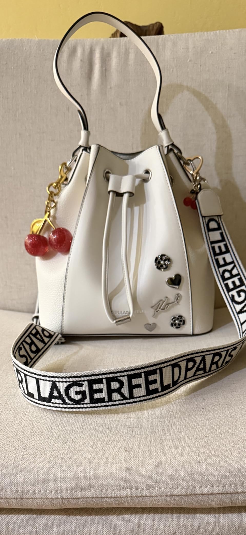 KARL LAGERFELD Women's Adele Bucket Bag Handbag customer photo 1