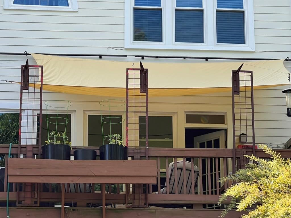 Shade&Beyond 8'x10' Waterproof Sun Shade Sail Rectangle, Dark Grey customer photo 2