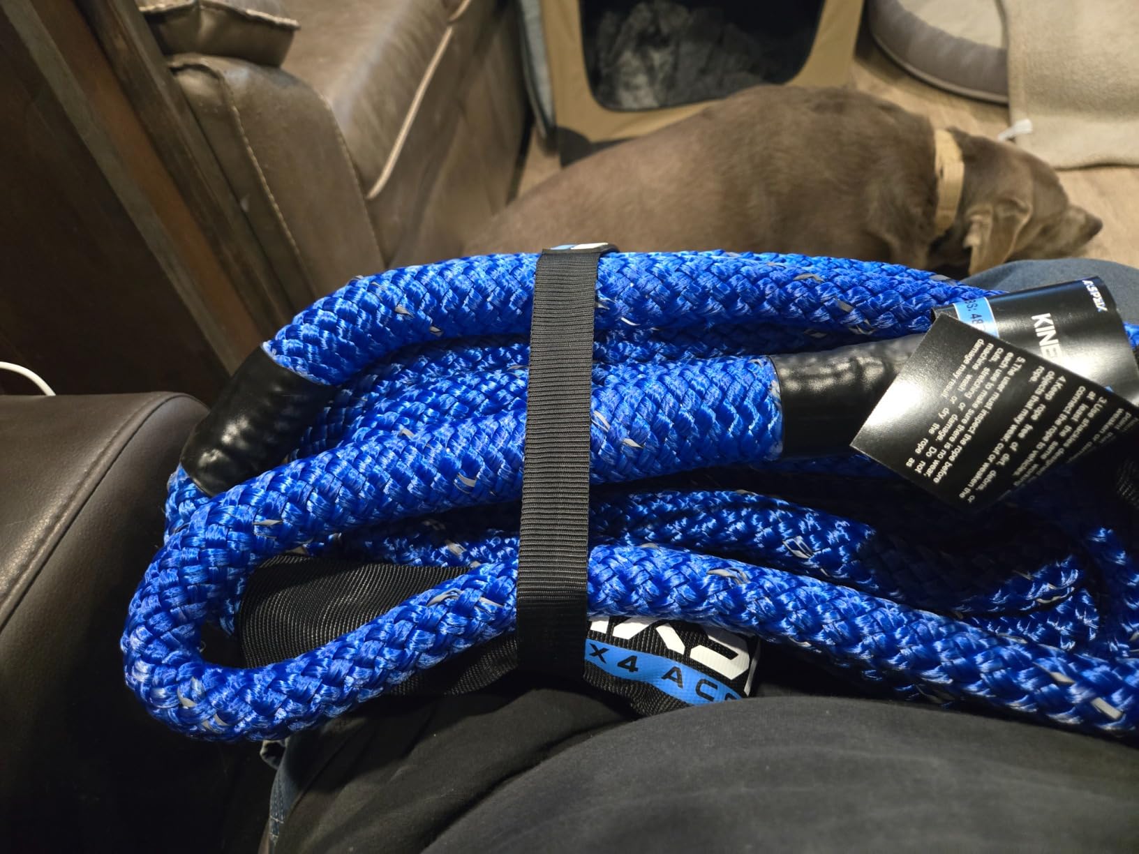 Kinetic Recovery Rope Kit (Reflective), 1.25in x 30ft 56,000Lbs, 35% High Elasticity, w/ 2 Soft Shackles, 18,666Lbs Work Load Limit for 4x4 Offroad Vehicle customer photo 1