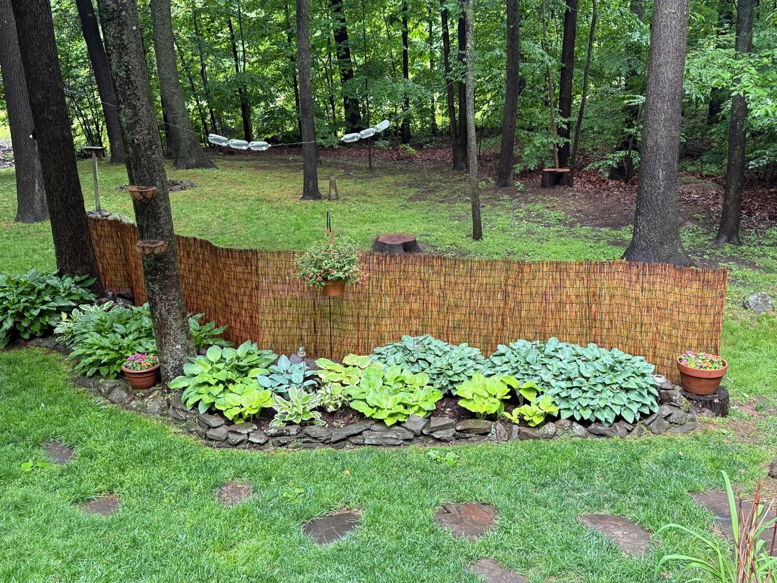 VEVOR Natural Reed Fencing,5.5ft x 16.4 ft, Decorative Bamboo Privacy Screen,Reed Fence Roll Patio Decorative Fences Reed Screen Curtain for Garden Backyard Patio Balconies,Brown customer photo 1