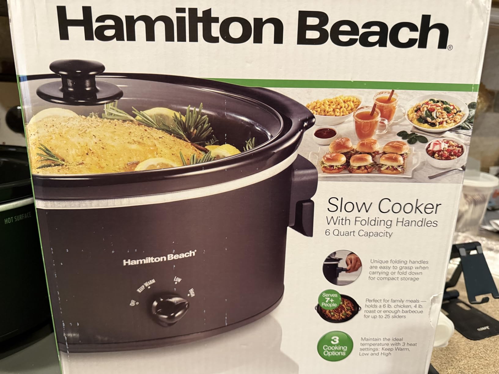 Hamilton Beach 6 Quart Slow Cooker With Space-Saving Folding Handles customer photo 1