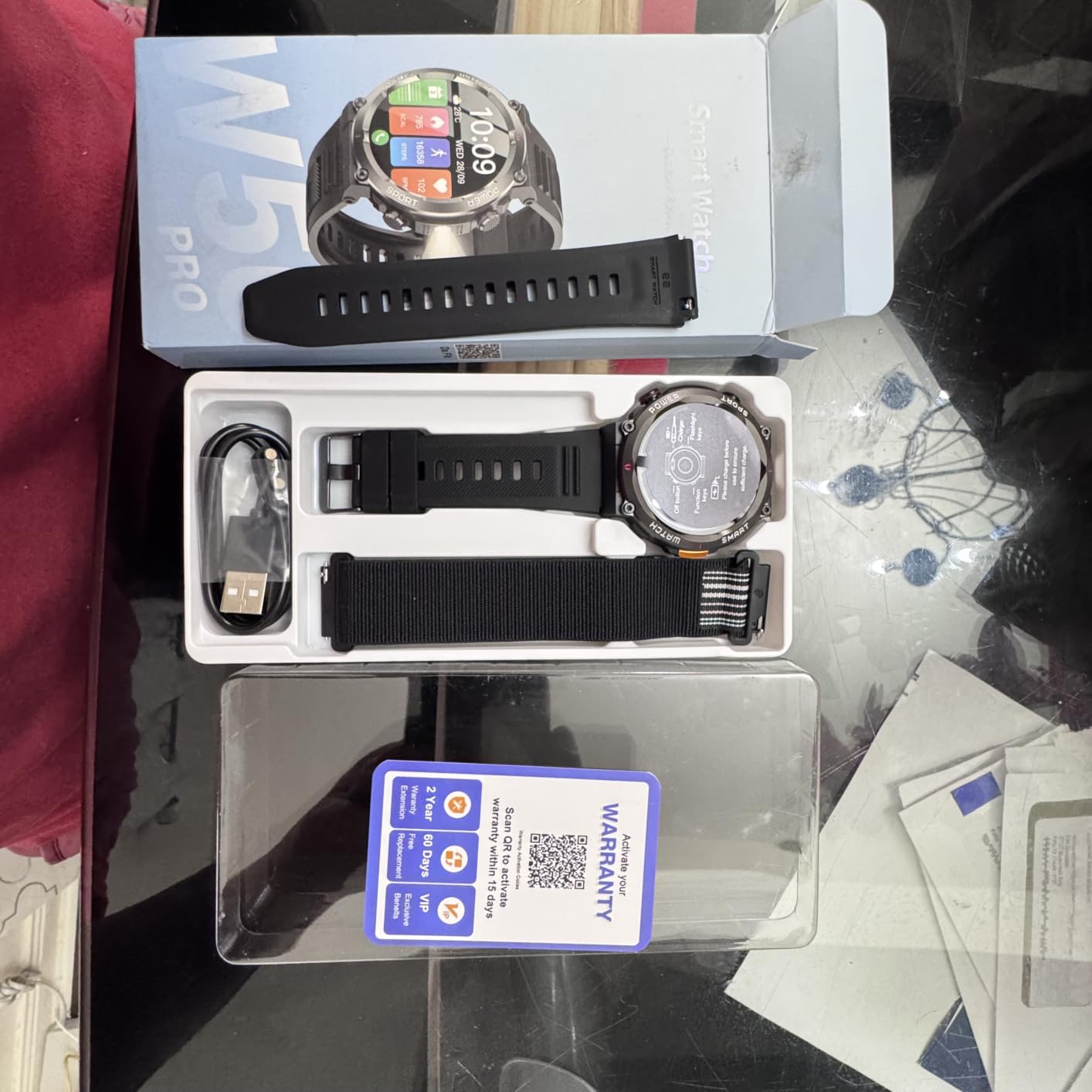 Military Smart Watch for Men(Answer/Make Calls),Outdoor Smartwatch with 100 Days Battery/Flashlight/Compass/Heart Rate/SpO2/Sleep Monitor/2 Straps, Rugged Fitness Watch for iPhone/Android Phones customer photo 1