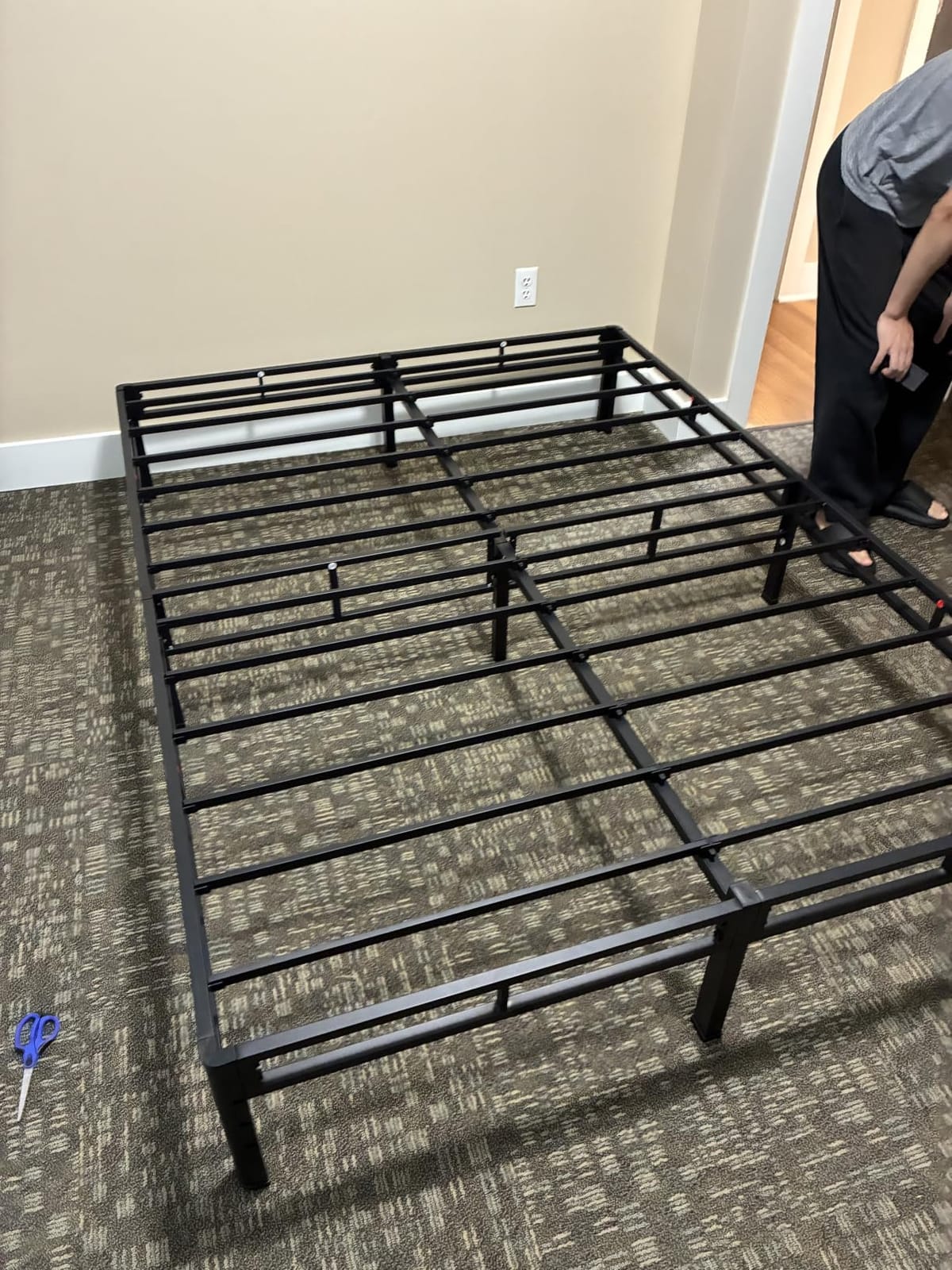 NKZ 2-in-1 King Size Metal Platform Bed Frame, 16 Inch Heavy Duty Bed Base customer photo 2