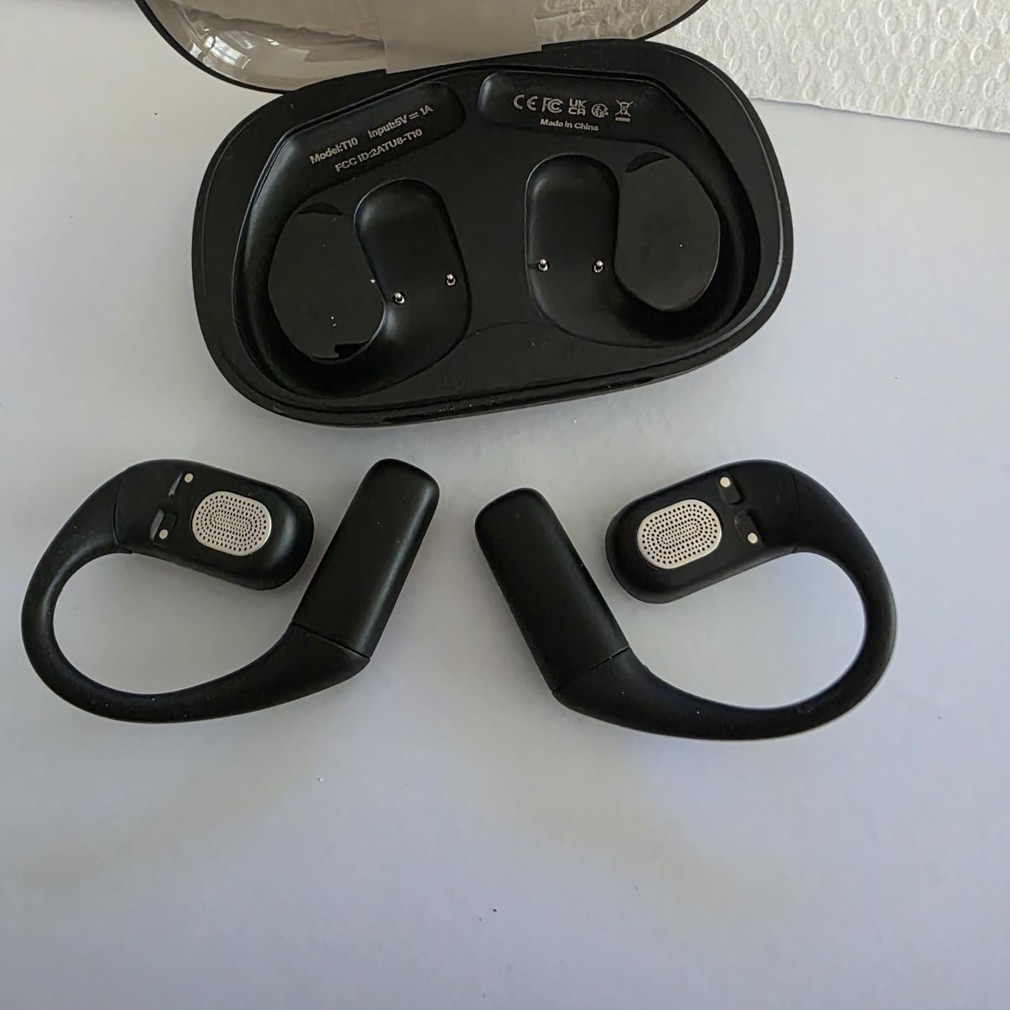 OHAYO Open Ear Headphones,Over Ear Earbuds with Ergonomic Earhook,Bluetooth Headphones 5.4 with Smart Digital Display,40H Playtime,IPX6 Waterproof,Touch Control Operate Fit Cycling,Running,Workout customer photo 2