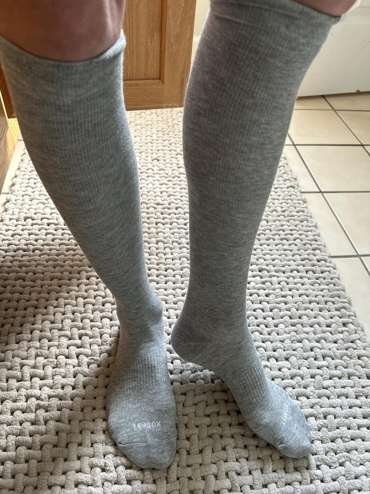 LEVSOX Viscose Made from Bamboo Compression Socks for Pregnant Women 20-30 mmHg Knee High Cute Mens Supports Socks for Travel customer photo 2