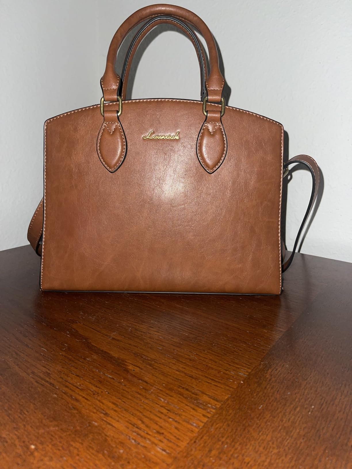 LOVEVOOK Purses and Handbags for Women, Vintage Tote Shoulder Bag Trendy, PU Leather Satchel Bag, Medium Ladies Hand Bag customer photo 1
