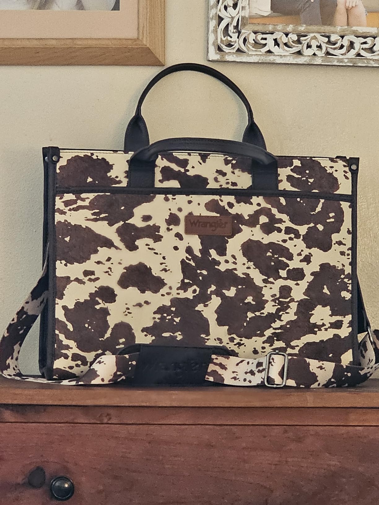 Wrangler Laptop Bag for Women 15.6 Inch Vintage Work Tote Bag for Business Briefcase Handbag with Adjustable Shoulder Strap customer photo 1