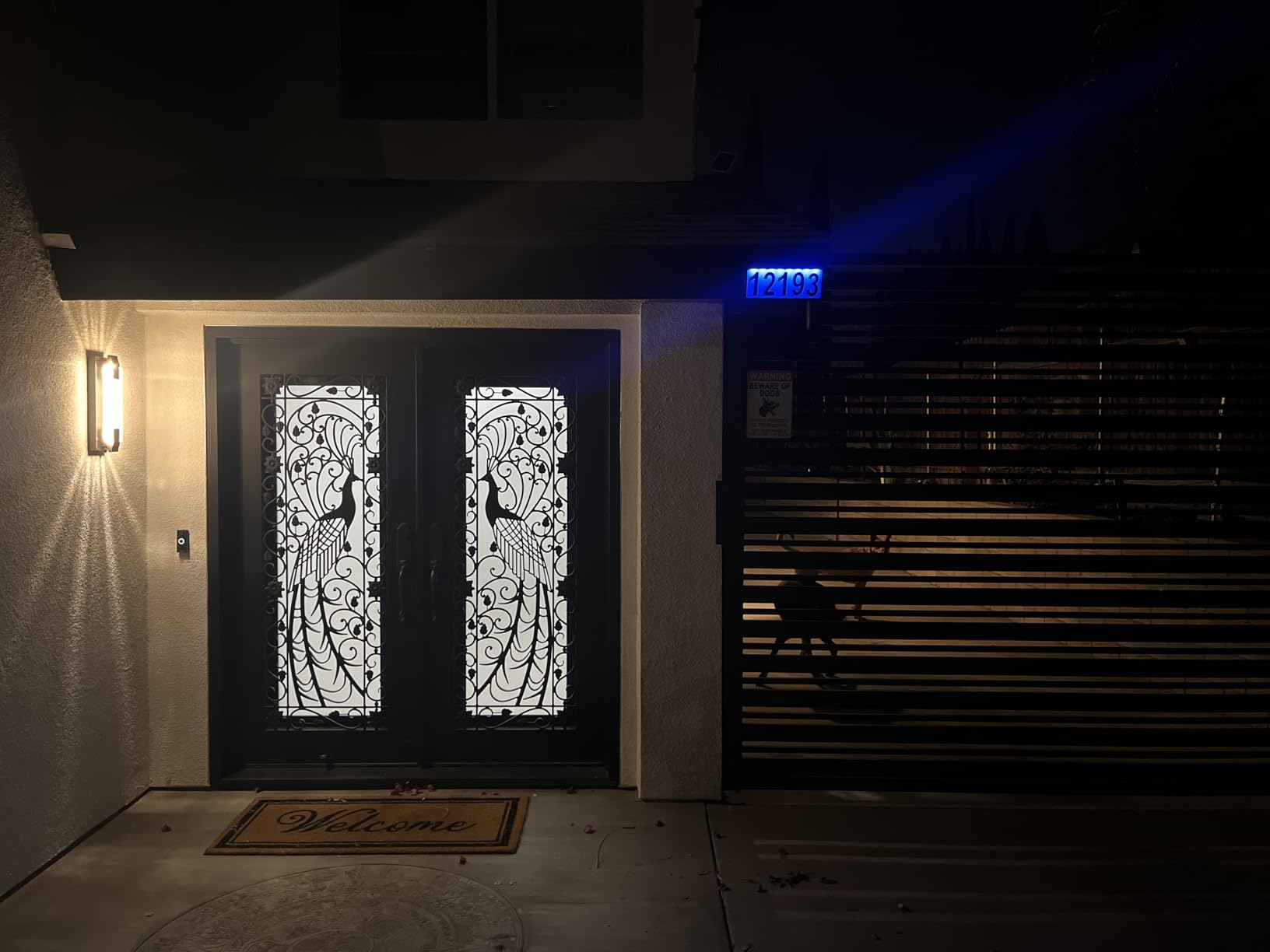 11.8 Inch Solar Powered Address Sign, Larger Size House Number Plaque | Illuminated RGBW Color light Sign for Home Street Driveway Mailbox Outside Outdoor Waterproof customer photo 2
