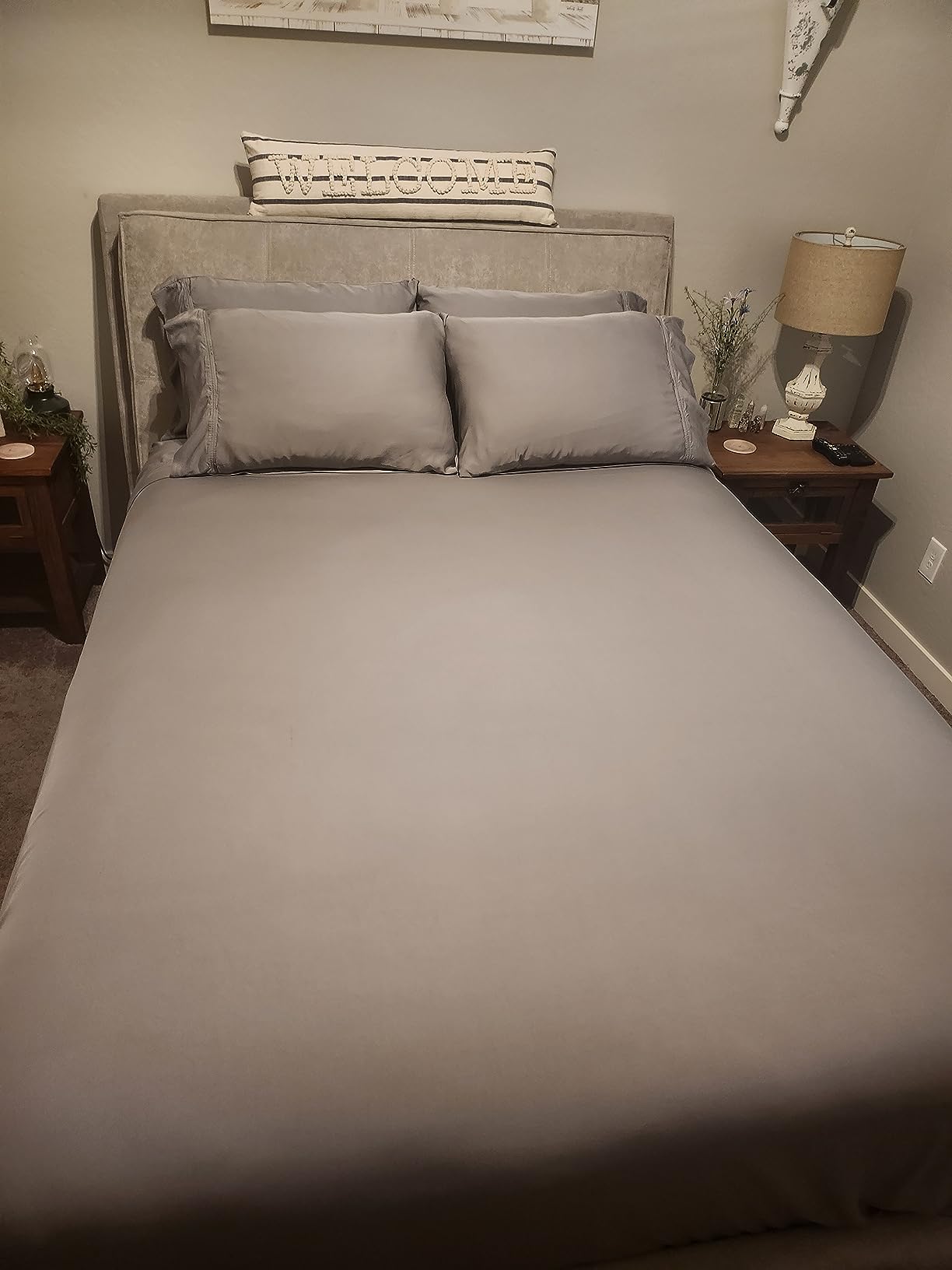 BAMPURE 100% Rayon from Bamboo Sheets Queen Size - 4pc Cooling Sheets Queen customer photo 2