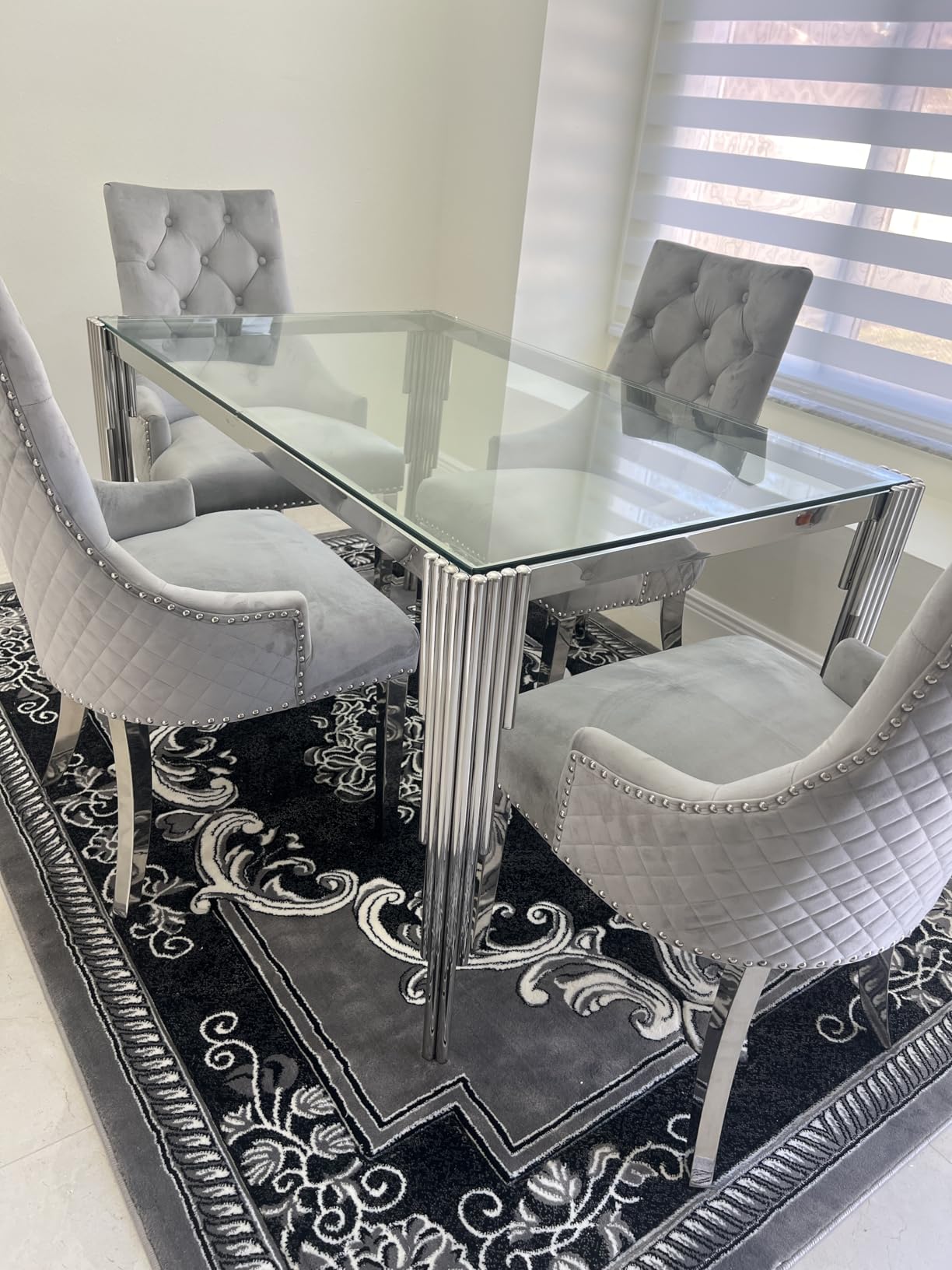 Rectangle Glass Dining Table, 81