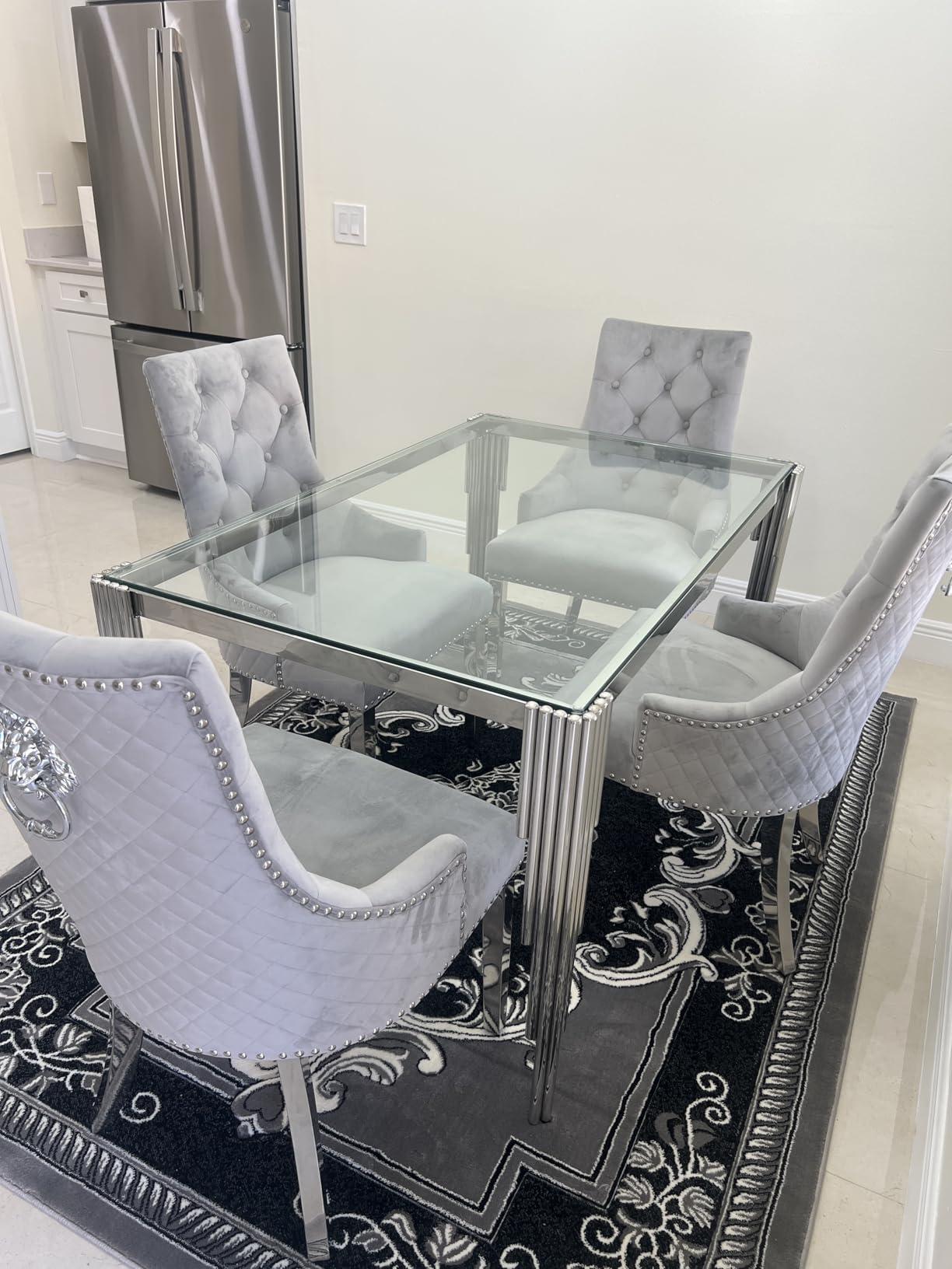 Rectangle Glass Dining Table, 81