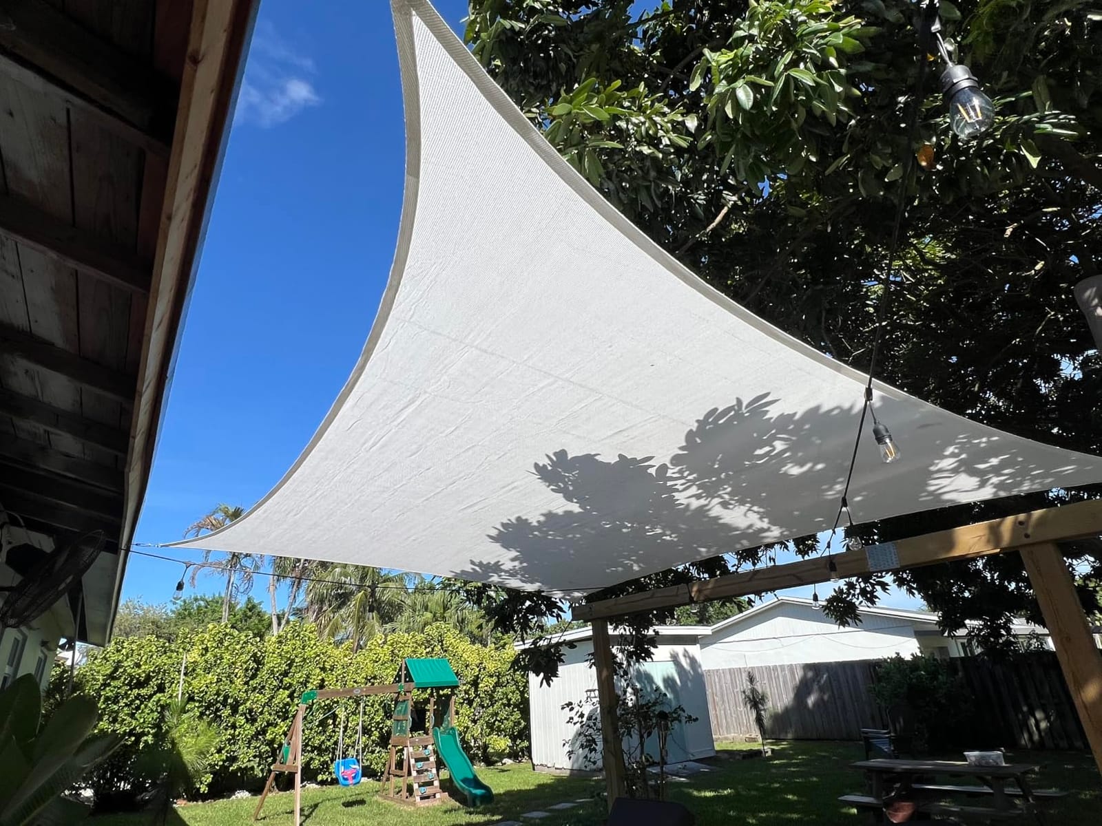 Heavy Duty 18' x 20' Rectangular Black Sun Shade Sail – 260 GSM Commercial Grade, UPF50+ UV Protection, Strong, Stylish, Built to Last with Custom Sizes 5-Year Warranty customer photo 2