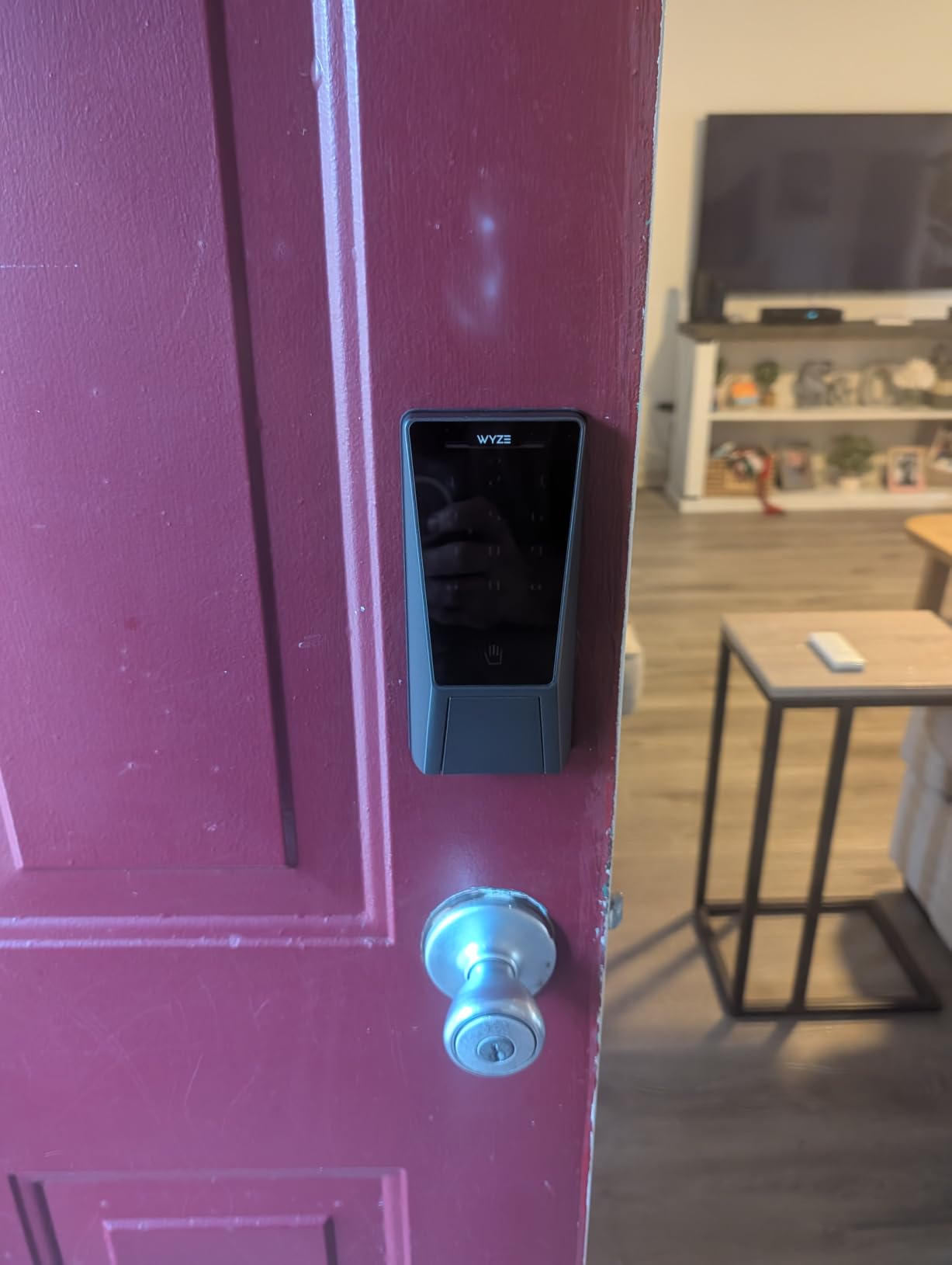 Wyze Palm Lock, Smart Door Lock with Palm Vein Recognition, Keyless Entry Smart Locks for Front Door, Keypad, Auto Lock, Dual Battery, Wi-Fi, Works with Alexa & Google, BHMA, IP53, Mechanical Key customer photo 2