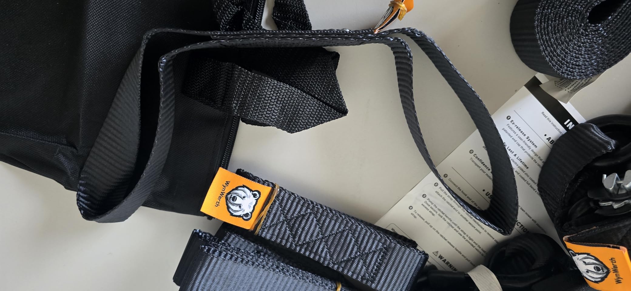 Retractable Ratchet Straps 4 Pack, 5208LBS Break Strength | 1.5