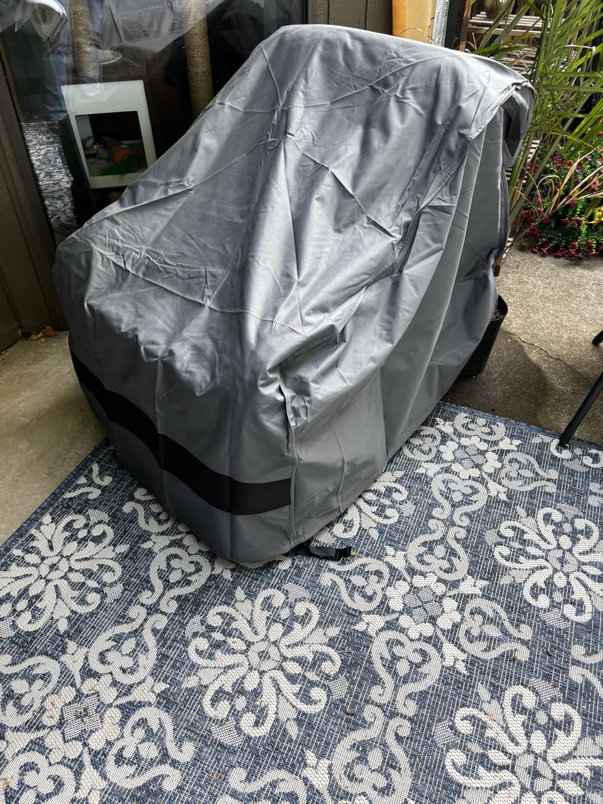 loriano Patio Furniture Cover Set Waterproof 4 Piece Grey Large customer photo 2