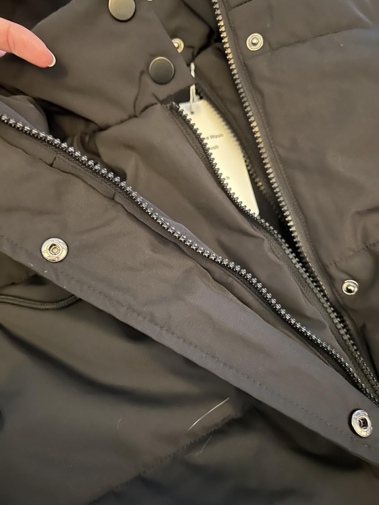 Women's Long Winter Puffer Coat Fleece Lining Hooded Parka with Belt customer photo 1