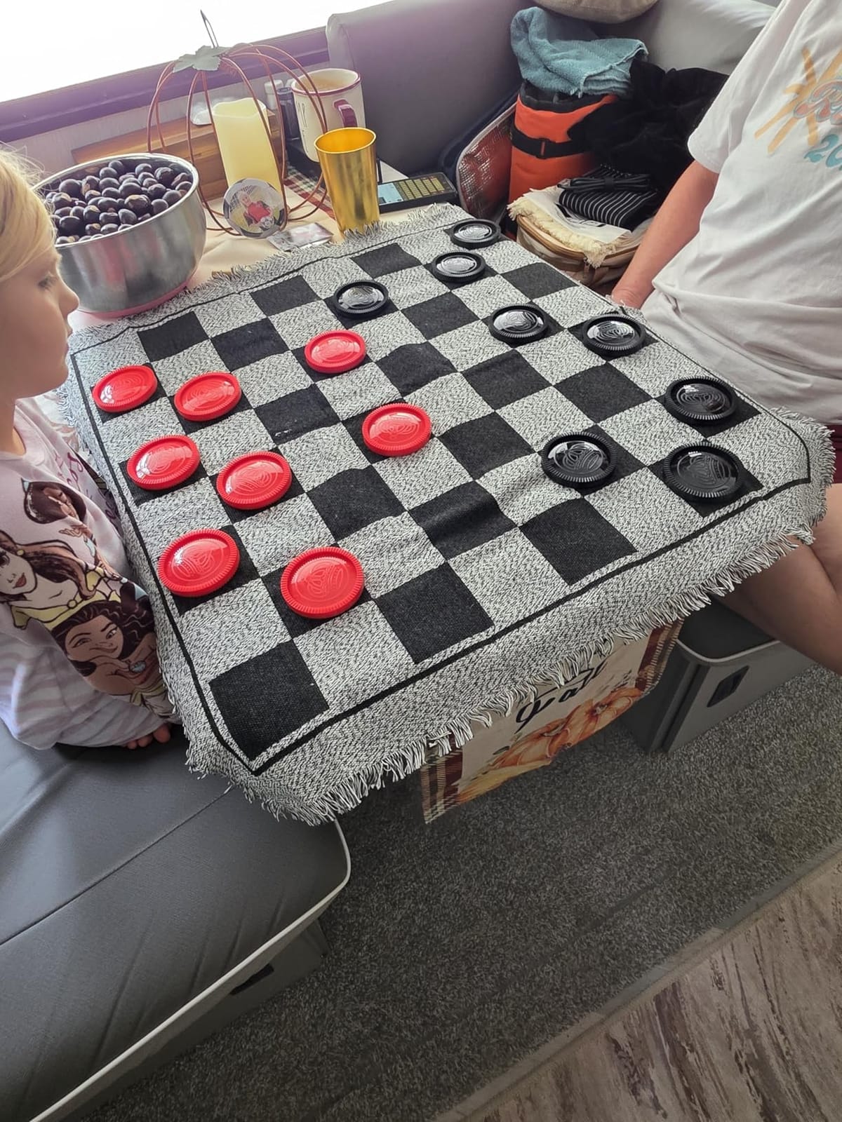4 in 1 Vintage Giant Chess Game Set, Jumbo Checkers Chess Tic Tac Toe Game customer photo 2