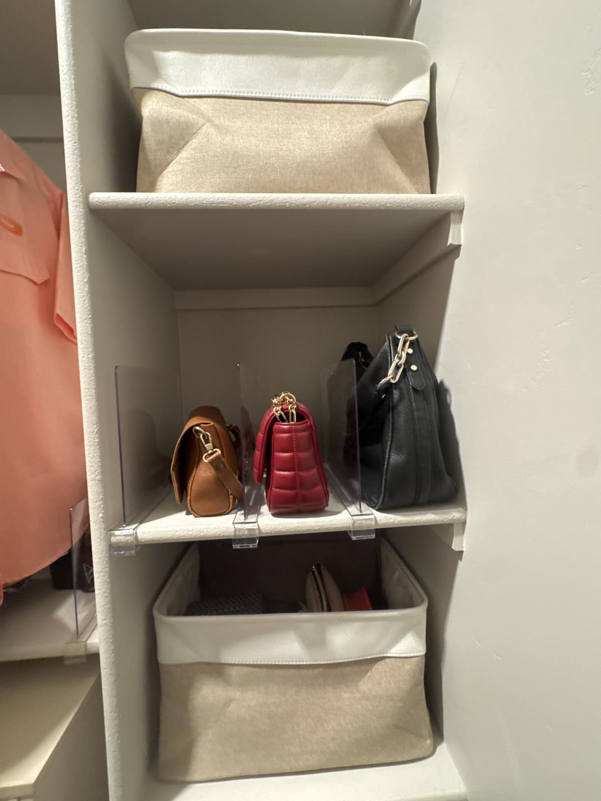 Purse Organizer for Closet Shelf Dividers: Clear Acrylic 8-Pack customer photo 1