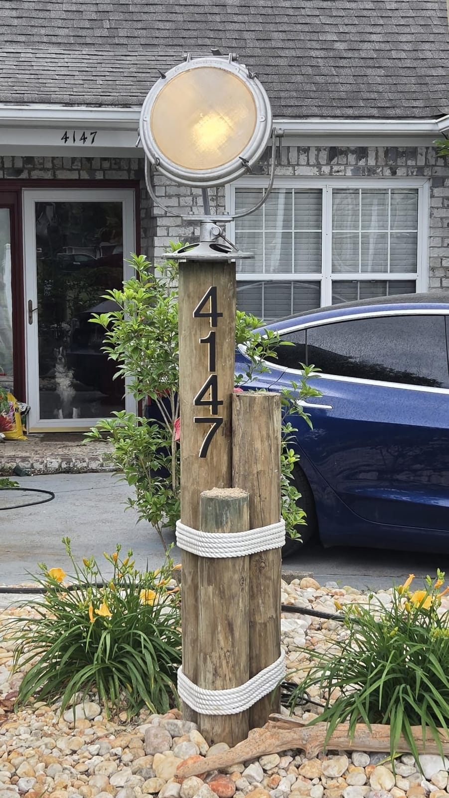 Custom Solar Backlit LED House Number Sign for Outside, Modern Illuminated Address Plaque for Home, Personalized Stainless Steel Lighted Yard Sign - Waterproof customer photo 2
