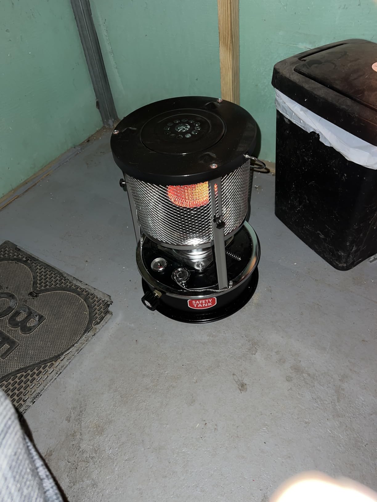 9,000 BTU Kerosene Heater, Kerosene Heaters for Indoor Use | Non Electric, 2 in 1 Stove & Heater, Adjustable Height, Portable, Emergency, for Camping, Cooking, Garage, Home, Blue customer photo 1