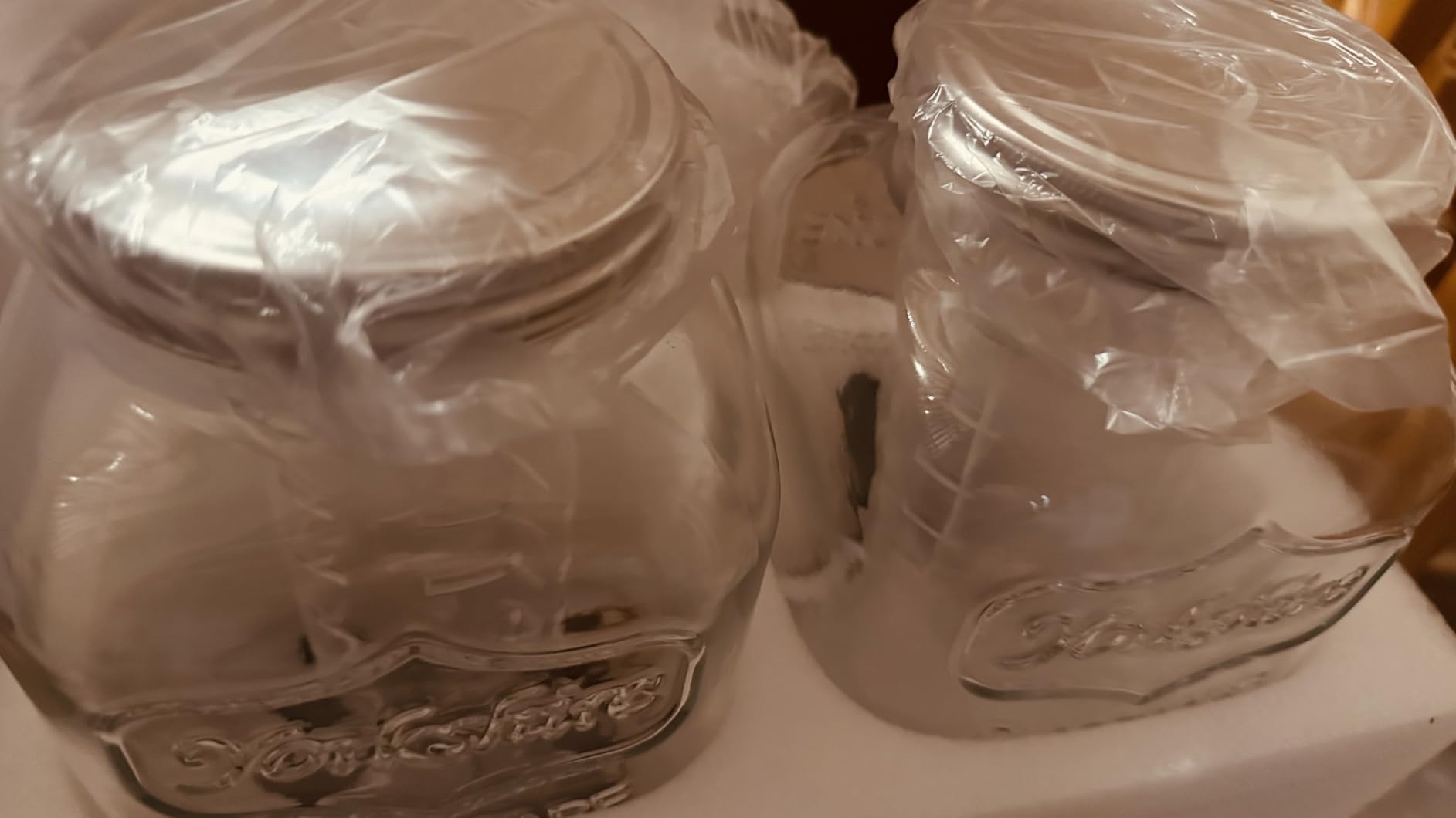 2-pack 1 Gallon Drink Dispenser - Glass Beverage Dispenser with Spigot, Bamboo Stand, Ice Core customer photo 2