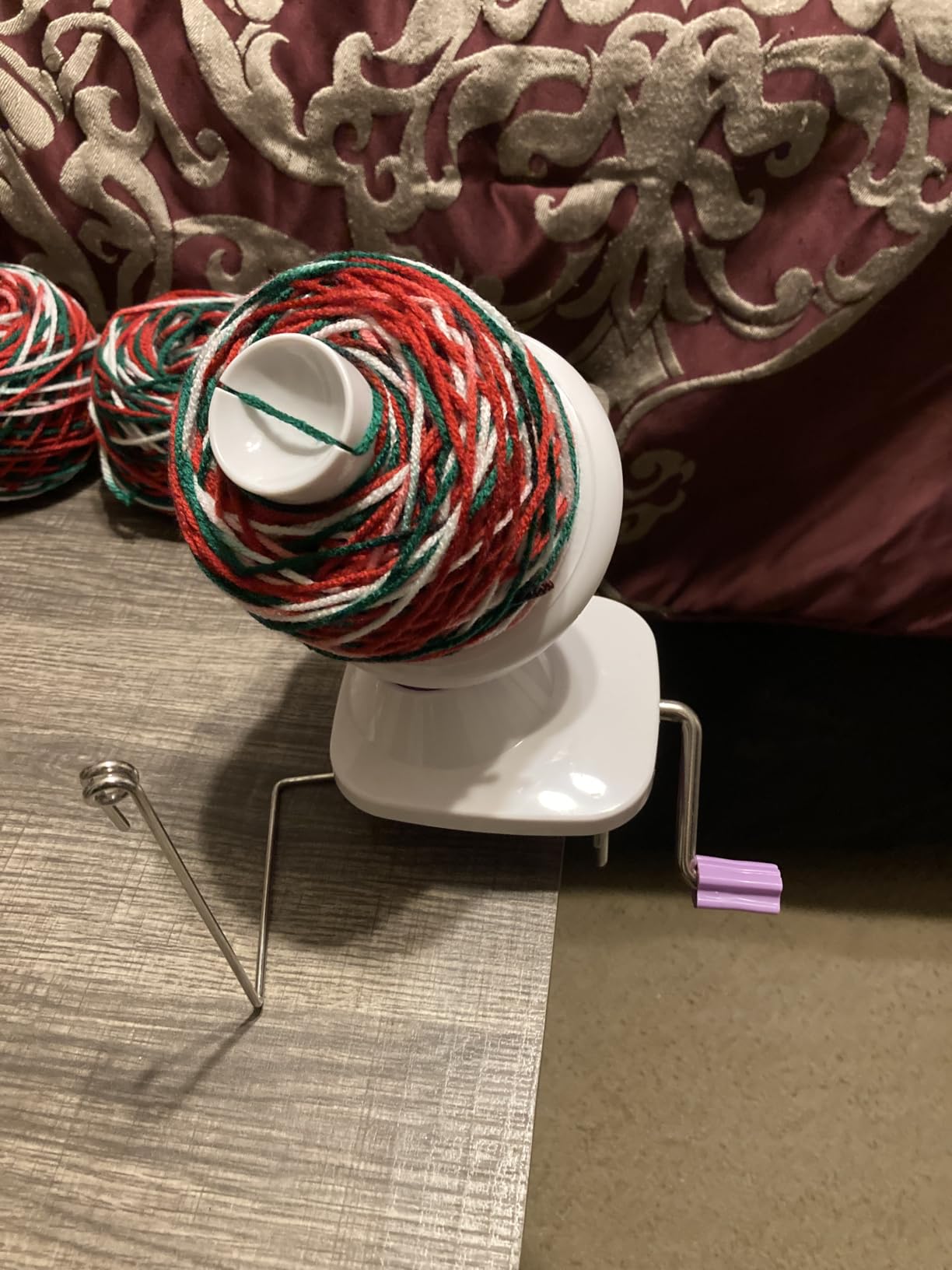SPEENSUN Yarn Winder and Swift Combo, 3.5OZ Cake Maker & Umbrella Set, Pink customer photo 2
